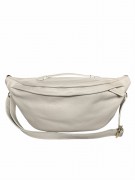Kremowa nerka damska Vera Pelle wykonana z włoskiej skóry naturalnej. Elegancka torebka crossbody z regulowanym paskiem, złotymi detalami i praktycznymi kieszeniami. Idealna na co dzień i na wyjścia.
