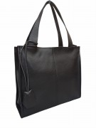 Brązowa shopperka VERA PELLE ze skóry naturalnej. Pojemna, elegancka i praktyczna, z kieszenią zewnętrzną, komorą na suwak i wygodnymi uchwytami. Idealna na co dzień i do pracy, wykonana z trwałej włoskiej skóry